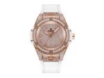 MS Factory Hublot Big Bang Rose gold steel case with White diamond Watch